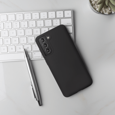 Custodia morbida in silicone gel per Samsung Galaxy S21 FE 5G, nero satinato