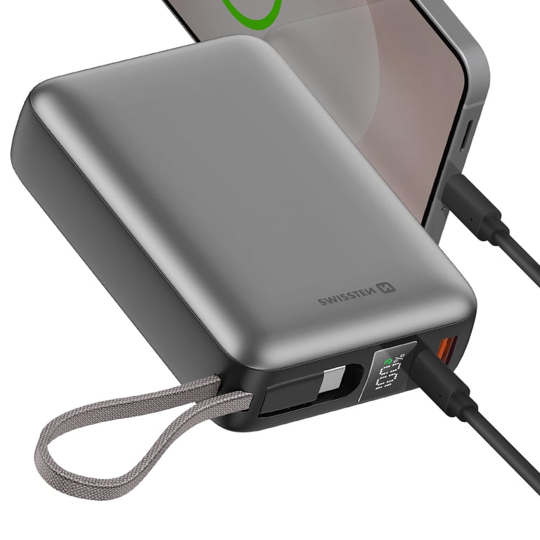Batterie Externe 20000mAh avec Câble USB C intégré Ports USB C USB Neuf