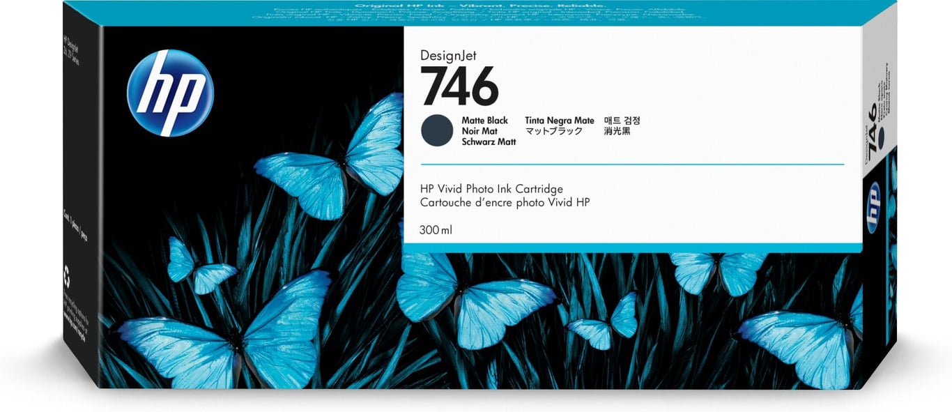 HP 746 - 300 ml - nero opaco - originale - Design - Neuf