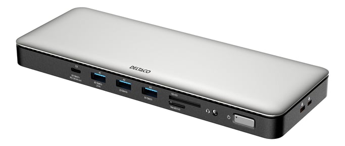 USB-C dock, triple, 2x HDMI/DP, USB-C/