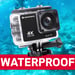 Agfa Photo Realimove AC9000 - Caméra Sport Action Cam 4K, Objectif Grand Angle 170°, Photo 12MP, Écran LCD 2.0'', Stabilisation Électronique, Boîtier Étanche 30m, WiFi, Batterie Lithium - Noir