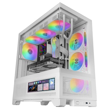 Mars Gaming MCLCDXW unité centrale Midi Tower Blanc