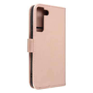 Étui pour Samsung S22 Portefeuille Support Vidéo Mandala Arbre Rose champagne