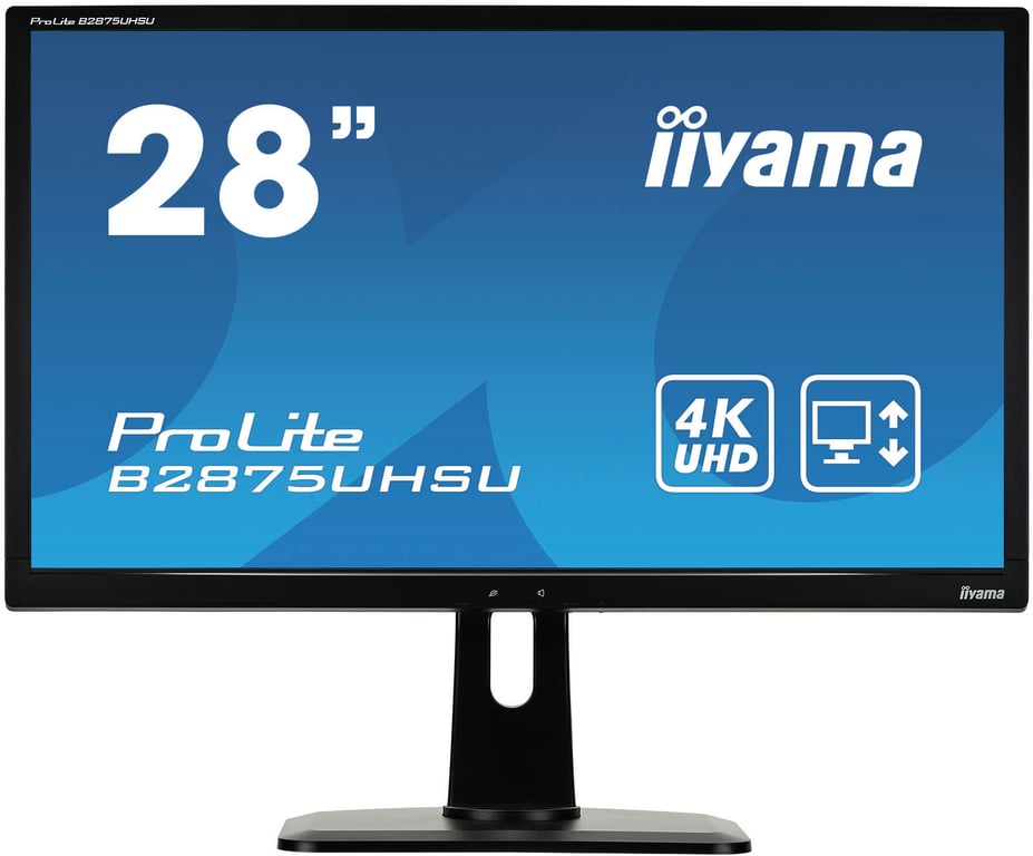 iiyama ProLite B2875UHSU B1 Écran LED 28 3840 x 2160 4K UHD @ 60 Hz TN 300 cdm² 1000:1 1 ms HDMI DVI DisplayPort VGA haut parleurs - vue 3