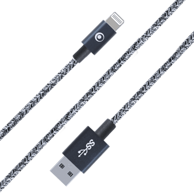 Câble Tissé USB A/Lightning 2m Bleu Bigben