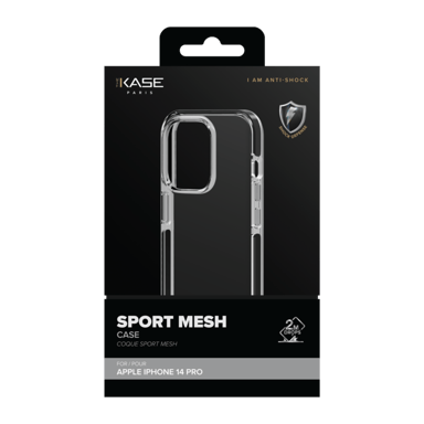 Backcover sportiva in rete per Apple iPhone 14 Pro, Jet Black