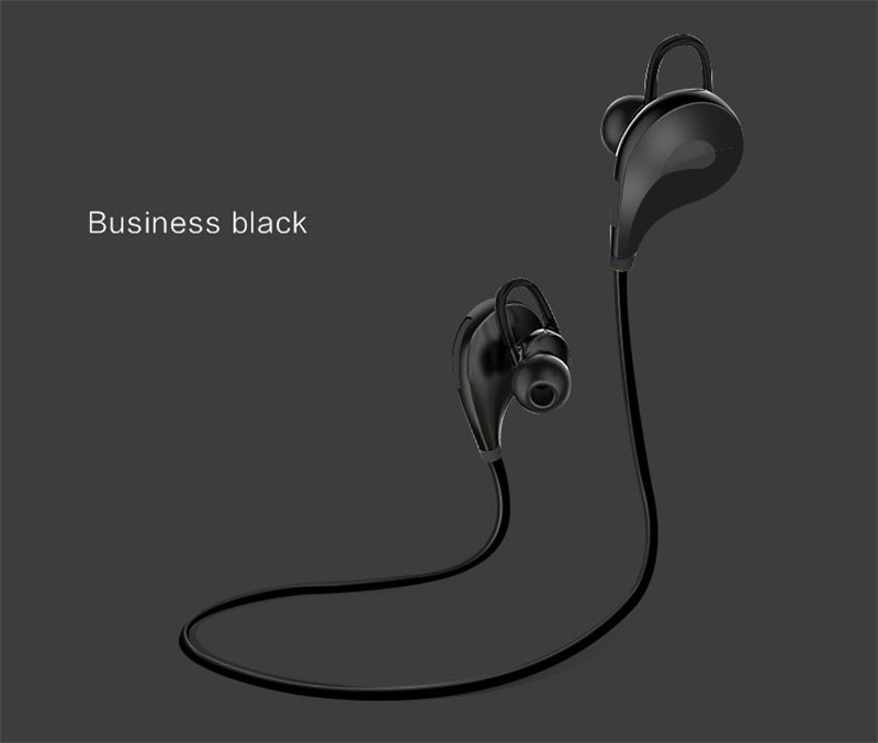 Ecouteurs Bluetooth Sport pour Smartphone Sans Fil Bouton Son Kit Main Libre INTRA-AURICULAIRE Universel (NOIR)