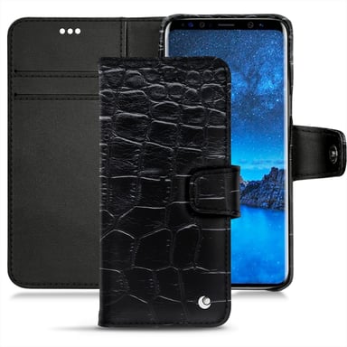 Housse cuir Samsung Galaxy S9 -  - Noir - Cuir Abaca
