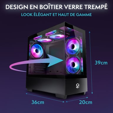 Vibox PC Gamer Complet - Ryzen 7 5700X, RTX 5050, 16 Go RAM, 500 Go SSD, Windows 11, WiFi 6 + Bluetooth 5.4