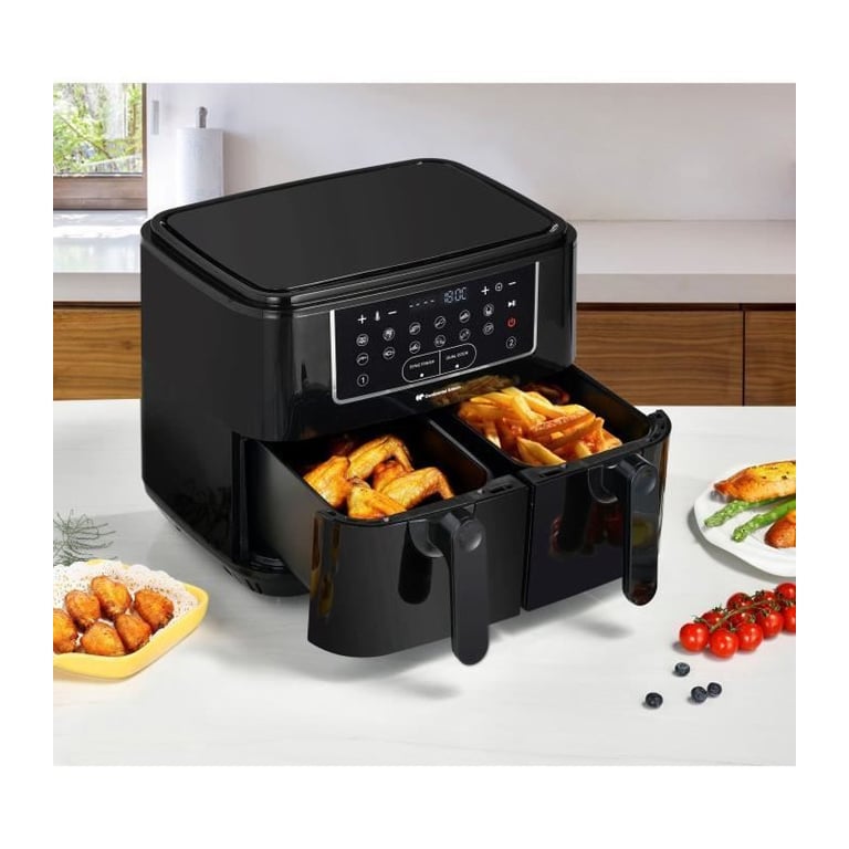 Airfryer Friteuse à Air Sans huile CONTINENTAL EDISON CERFRSH24002CB 9 Double bacs - vue 5
