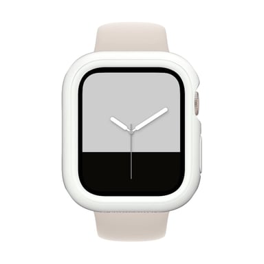 Funda parachoques RHINOSHIELD compatible con Apple Watch Series 8 / 7 [41mm] CrashGuard NX - Protección fina personalizable con tecnología de absorción de impactos - Blanco