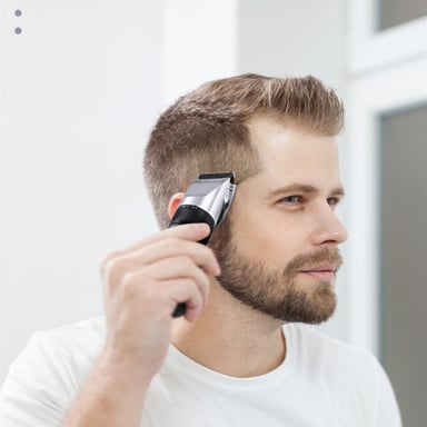 Tondeuse à cheveux avec écran LCD et accessoires Silver