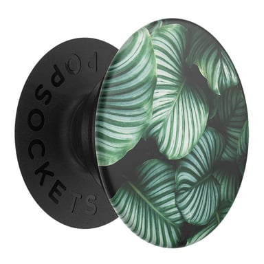 PopSockets Pop Grip para Smartphones con impresión de hojas vegetales Gen 2 Negro / Verde