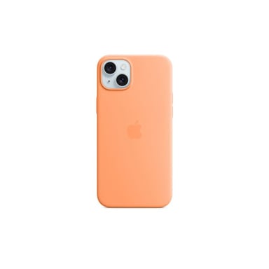 Funda de silicona con MagSafe para iPhone 15 Plus Naranja Sorbete