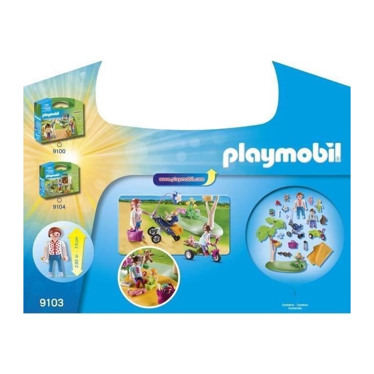 Playmobil 9103 Family Fun : Valisette Pique nique en Famille Playmobil - vue 2