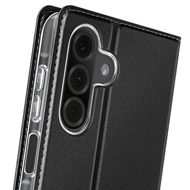 Dux Ducis Estuche para Samsung A26 satinado con tarjetero y soporte Negro