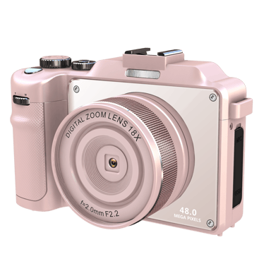 Appareil photo numérique 4K 48MP zoom numérique 18X/stabilisation/autofocus Pink