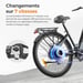 Bicicletta da Città Elettrica Foride Roamer 1 ST, Motore 250W, Batteria 36V 13Ah, Pneumatici 27.5'' X 2.1'', 25 km/h, Autonomia 100 km - Grigio