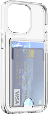 Coque iPhone 14 Pro Hybride avec porte-carte intégré Transparente Bigben