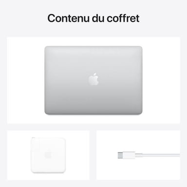 MacBook Pro M1 (2020) 13', 3.2 GHz 512 Go 16 Go  Apple GPU 8, Argent - AZERTY