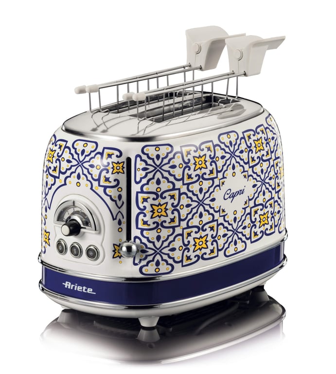 Ariete 155 Grille pain Capri 2 tranches 6 niveaux de grillage plateau ramasse miettes fonction défrost éjection automatique