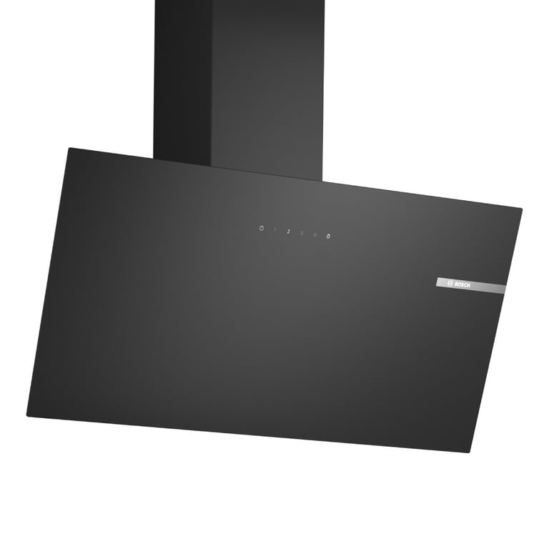 Bosch DWK85DK60 Hotte murale inclinée en verre noir - Neuf