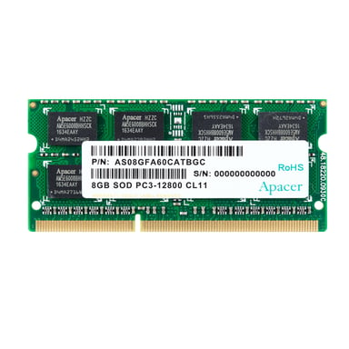 Apacer AS08GFA60CATBGJ módulo de memoria 8 GB 1 x 8 GB DDR3 204-pin SO-DIMM