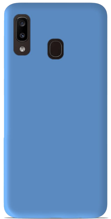 Coque silicone unie compatible Mat Bleu Samsung Galaxy A20 Galaxy A30