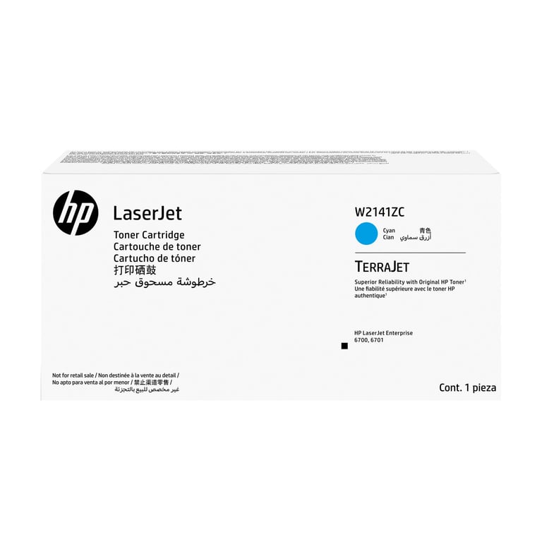 HP Cartouche de toner cyan Contract LaserJet authentique W2141ZC Neuf