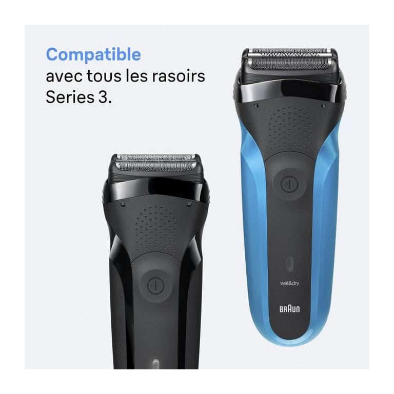 Tete de rasoir BRAUN Series 3 - 2 grilles - 100 % fabriqué en Allemagne - Neuf