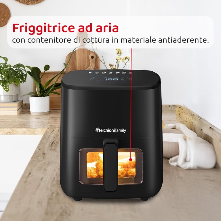 Friteuse sans Huile MELCHIONI FAMILY 118340045 avec Écran Tactile 7 Programmes - vue 3