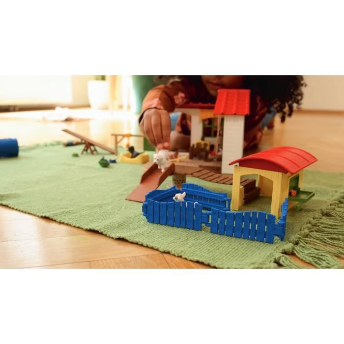 Hôtel des Animaux de la Ferme Grand coffret de 54 Pièces de Jouets Schleich avec Chien Chat Lapin Accessoires et Plus Cadeau - vue 3