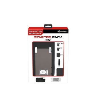 Subsonic - Pack d'accessoires 7 en 1 pour Nintendo Switch avec housse et écran de protection.