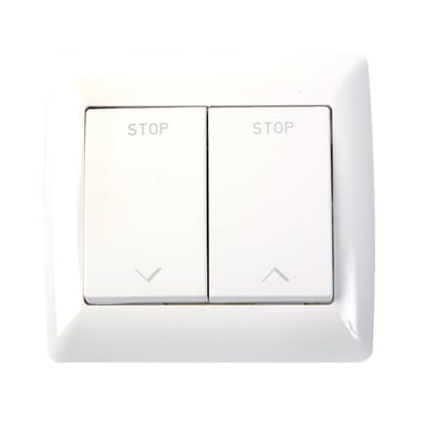 Mécanisme double poussoir Cherubini AI21290-C stable/instable 2 circuits encastré Blanc