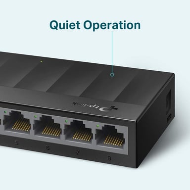 LS1008G Switch Ethernet Gigabit 8 Puertos 10/100/1000 Mbps (Velocidad Hasta 2000 Mbps) - ideal para Ampliar La red Cableada para Las PYMES y Las Oficinas en Casa