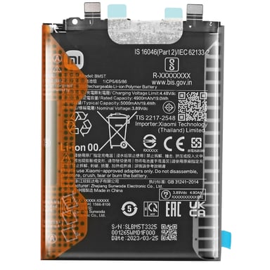 Batterie interne pour Xiaomi 13T et 14T 5000mAh modèle BM5T Original Noir