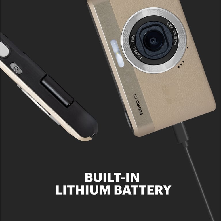 KODAK Pixpro C1 Appareil Photo Numérique Compact Capteur CMOS BSI 13 MP Zoom Numérique X4 Écran Inclinable 2 8 Vidéo Full HD Flash LED Tan Neuf - vue 2