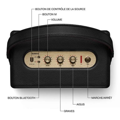 Enceinte sans fil Bluetooth Marshall Kilburn III Noir