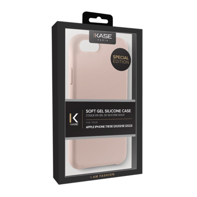 (Edizione speciale) Custodia morbida in silicone gel per Apple iPhone 7/8/SE 2020/SE 2022, rosa sabbia