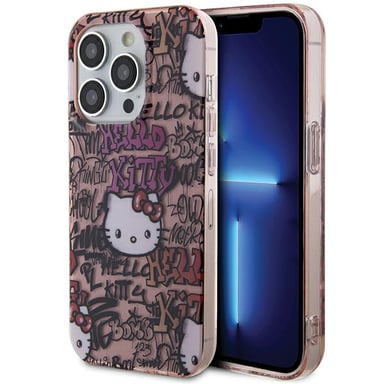 Étui Hello Kitty IML Tags Graffiti pour iPhone 13 Pro, rose - Neuf