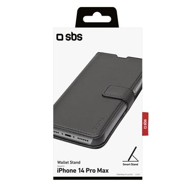 SBS TEBKWALIP1467PK Custodia protettiva per cellulare 17 cm (6,7'') Custodia con portafoglio Nero Apple iPhone 14 Pro Max