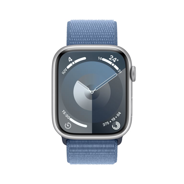 Watch Series 9 GPS, boitier en aluminium de 45 mm avec boucle sport, Bleu -  Apple