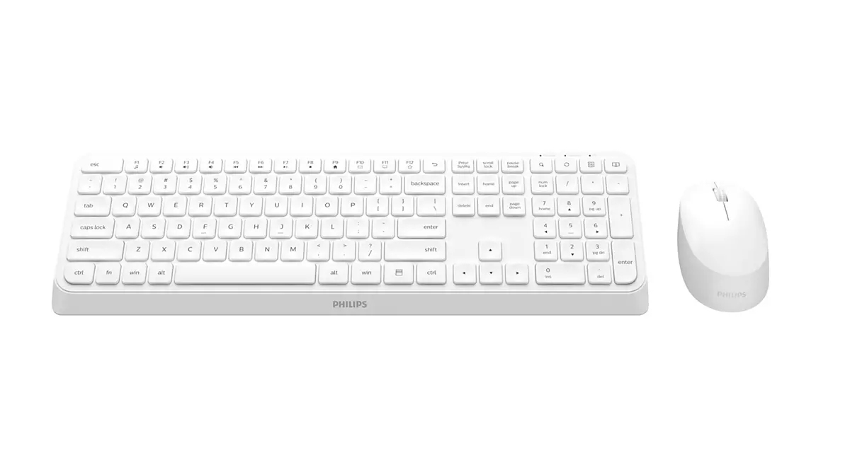 Clavier et sans fil Philips USB COMBO SPT6307W34 Multimédia Silencieux - vue 4