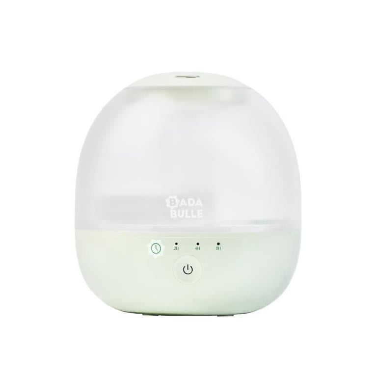 Badabulle Humidificateur d'Air Bubble Assure Bon Taux d'Humidité Veilleuse Intégrée Buse 360° Jusqu'à 16h d'Autonomie