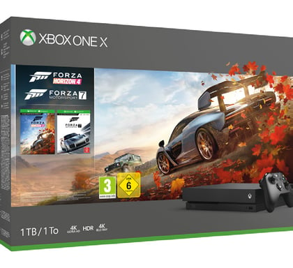 Microsoft Xbox One X 1TB + Forza Horizon 4 + Forza Motorsport 7 1 To Wifi Noir