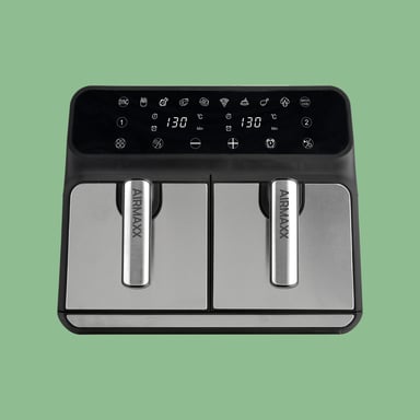 TM Electron TMPFR 200 friteuse Double 8 L Autonome 1700 W Friteuse d'air chaud Noir, Acier inoxydable