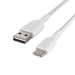 Cable con cubierta trenzada USB-C a USB-A BOOST?CHARGE™ (1 m) Blanco.