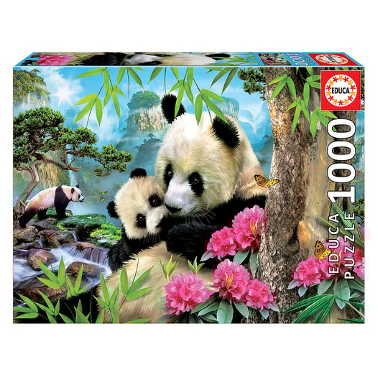 Puzzle 1000 pièces Magnifiques Pandas à assembler Neuf