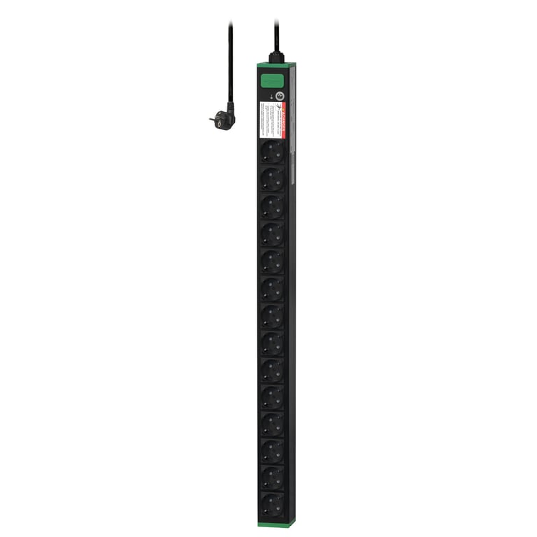 Schneider Easy Rack Basic Unité de distribution secteur rack montable vertical CA 200 240 V 3.7 kW monophasé entrée : Type F connecteurs de sortie : 14 Type F 0U 2 cordon - vue 2