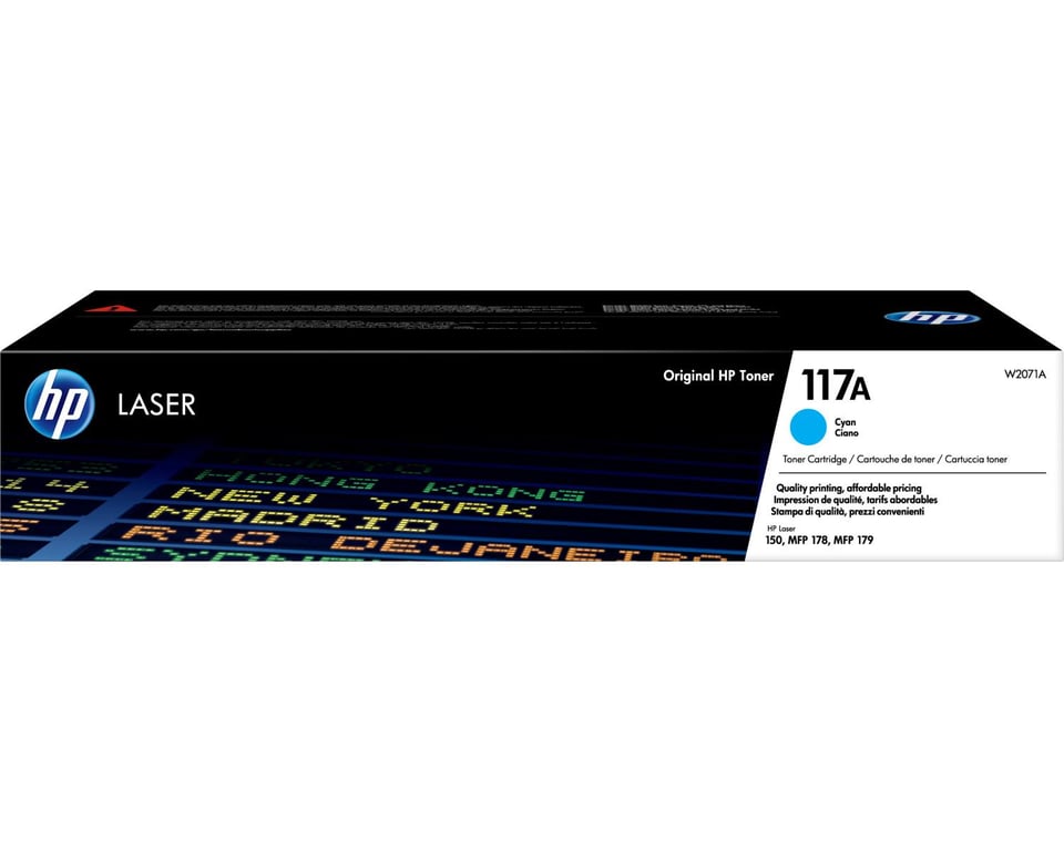 Cartouche de Toner Cyan Authentique HP 117A W2071A pour Laser 150 / HP Laser MFP 178/179 - Neuf